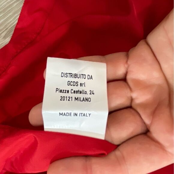 GCDC White and Red Hodded Anorac Lightweight Half Can be removed Mens XS - Picture 9 of 9